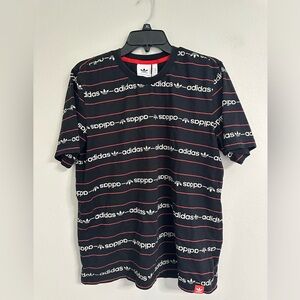 Adidas Originals Trefoil Logo T-Shirt Men’s Medium Red Striped